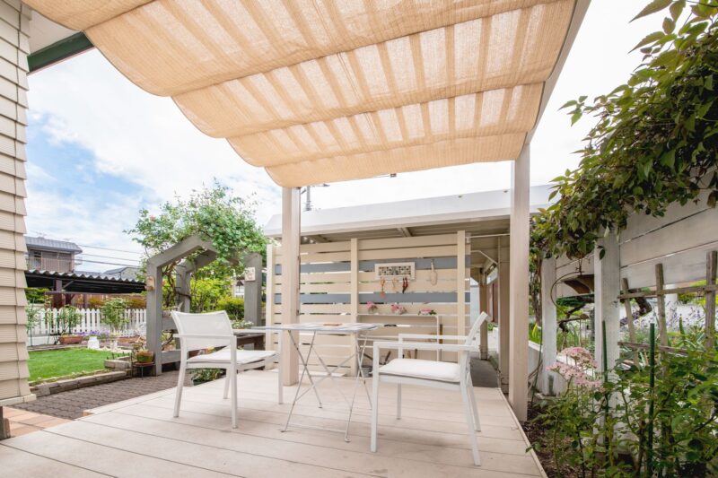 屋根をつけてお庭にオープンカフェ誕生～おしゃれにルーフ＆日除け～　北海道札幌市